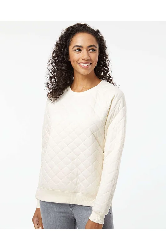 Boxercraft Womens Quilted Crewneck Sweatshirt - Natural - Closeout