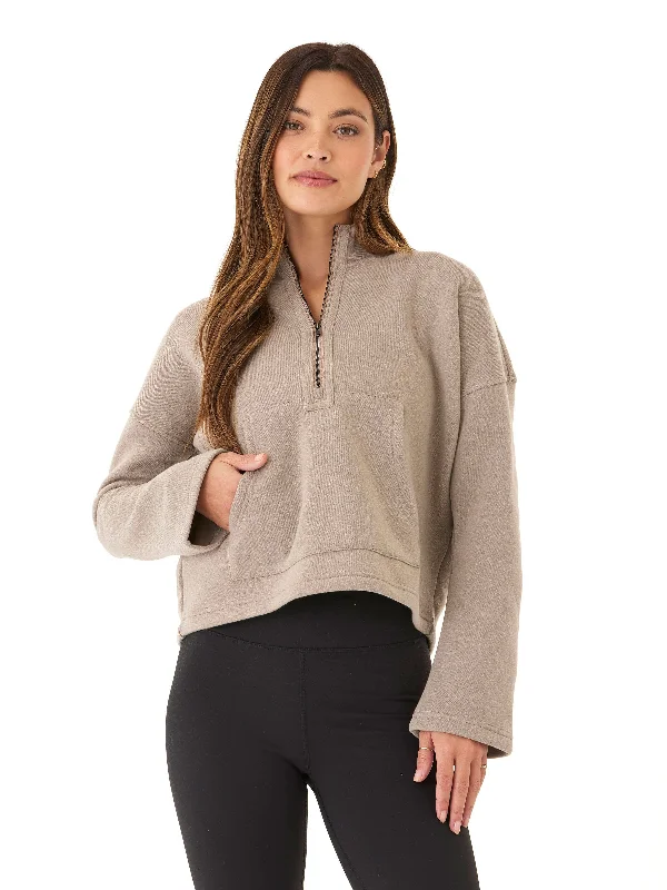 Nikki Triblend Fleece 1/2-Zip Mock Neck