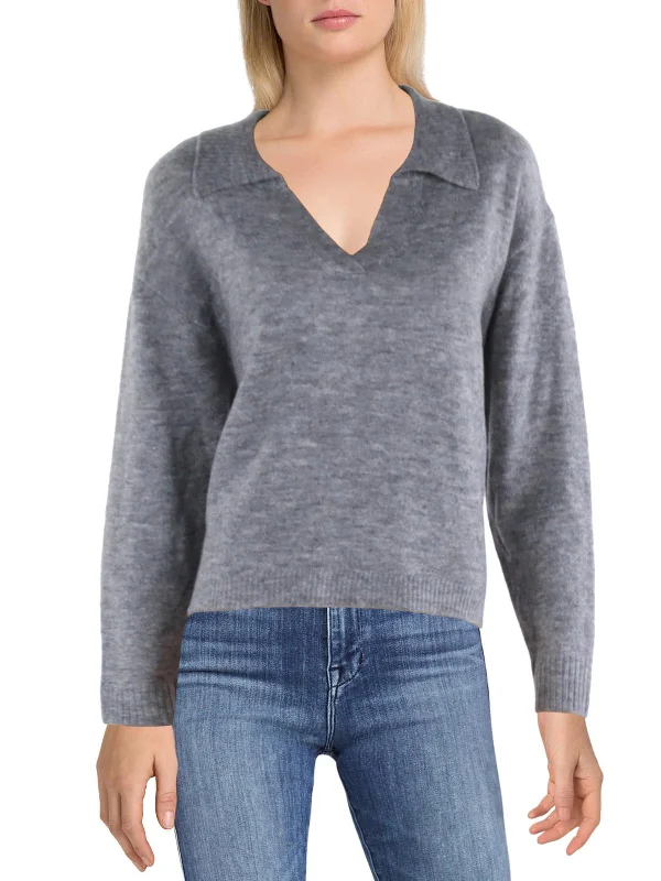 Womens Knit Pullover V-Neck Sweater