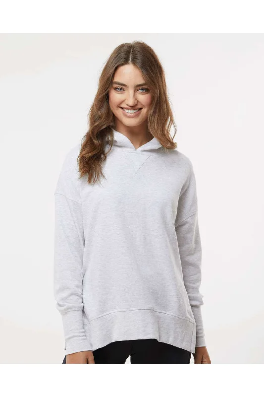 MV Sport Womens French Terry Hooded Sweatshirt Hoodie - Ash Grey