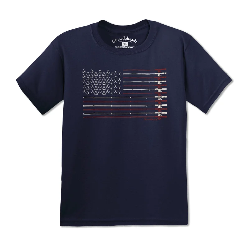 USA Fishing Flag Youth T-Shirt