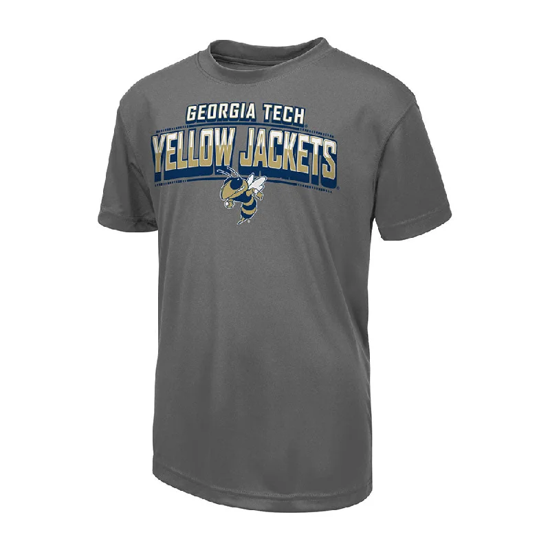 Youth Georgia Tech Stacked Wordmark Buzz T-Shirt