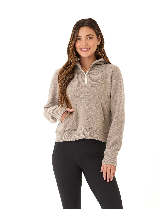 Tyra Triblend Fleece 1/4-Zip Hoodie