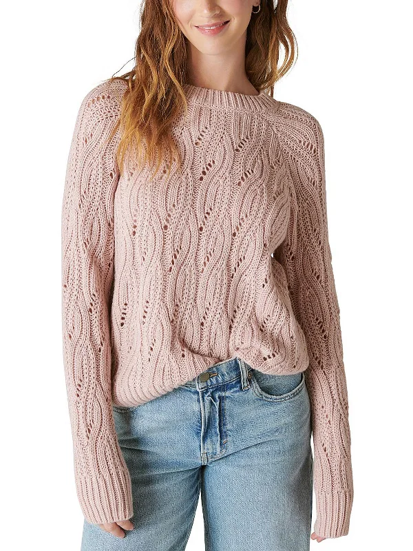 Womens Wool Blend Mock Neck Pullover Sweater