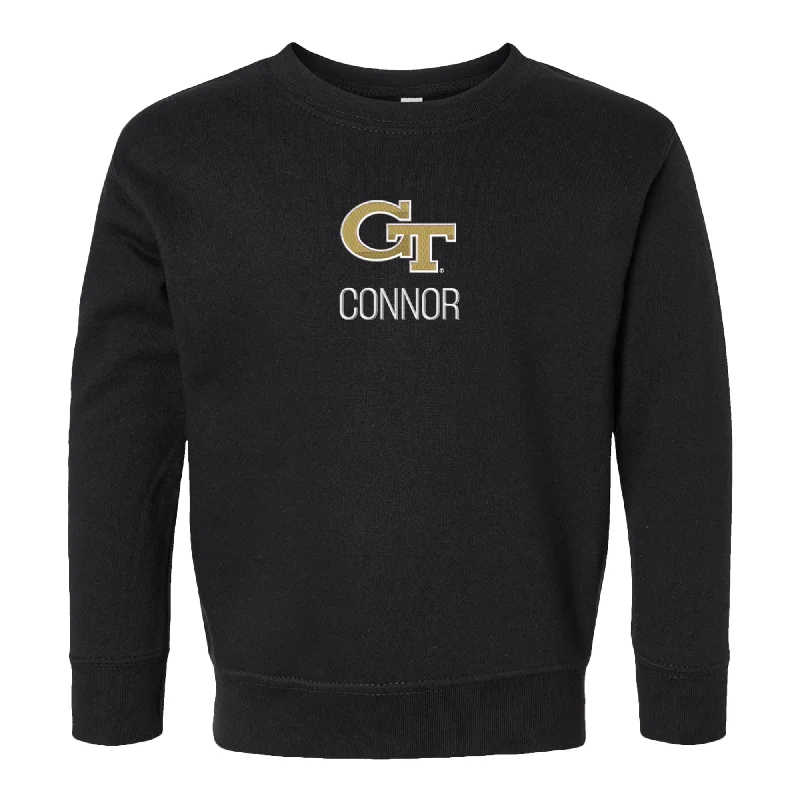 Personalized Georgia Tech Yellow Jackets Toddler Crewneck Sweatshirt