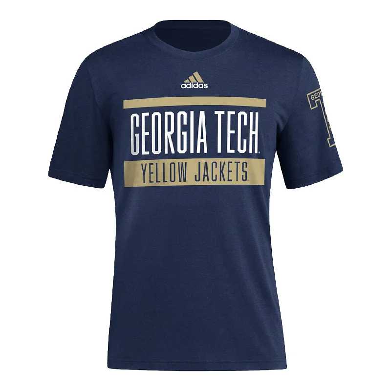 Georgia Tech Yellow Jackets Adidas Favorite Bar Navy T-Shirt