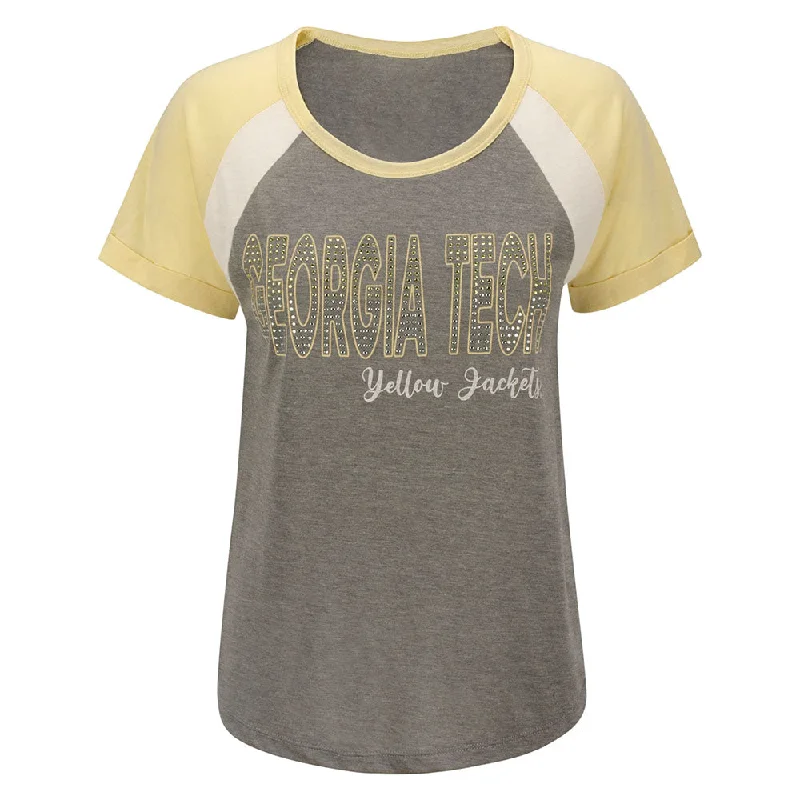 Ladies Georgia Tech Yellow Jackets Funny Valentine Short Sleeve