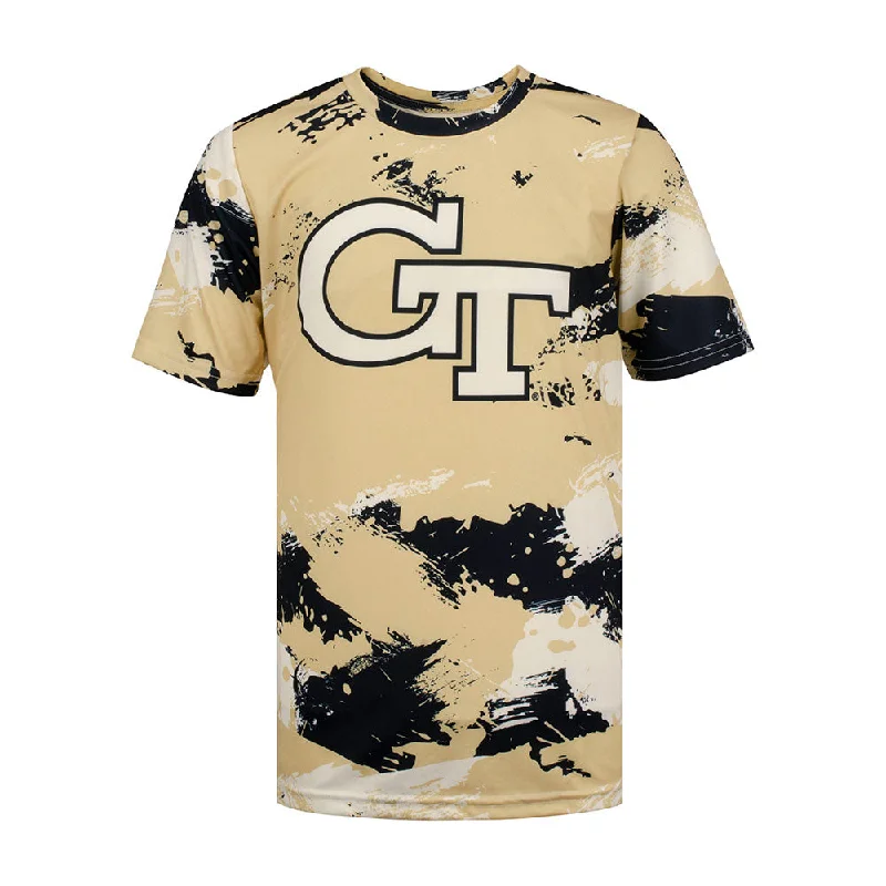 Youth Georgia Tech Yellow Jackets Cross Pattern T-Shirt