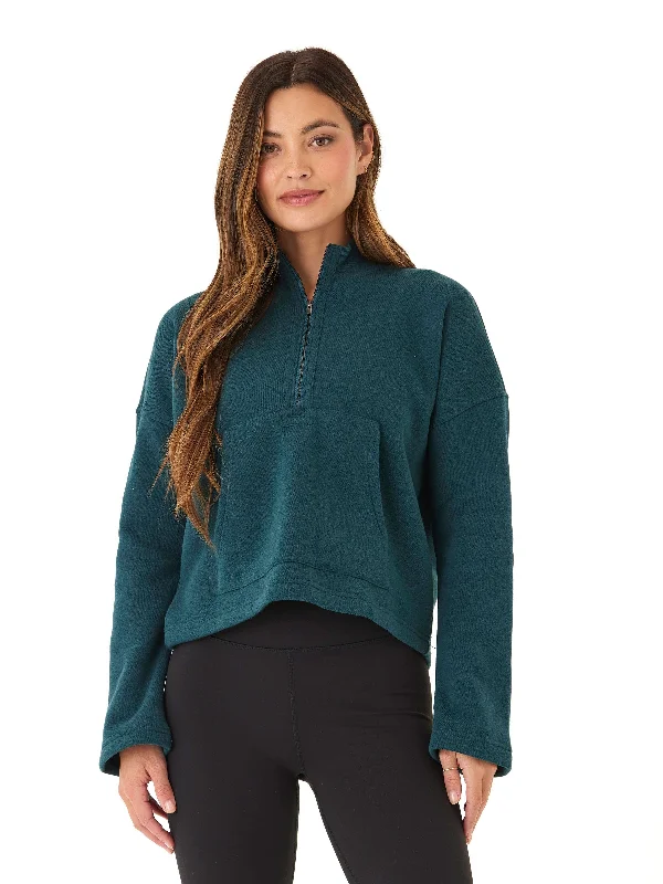 Nikki Triblend Fleece 1/2-Zip Mock Neck