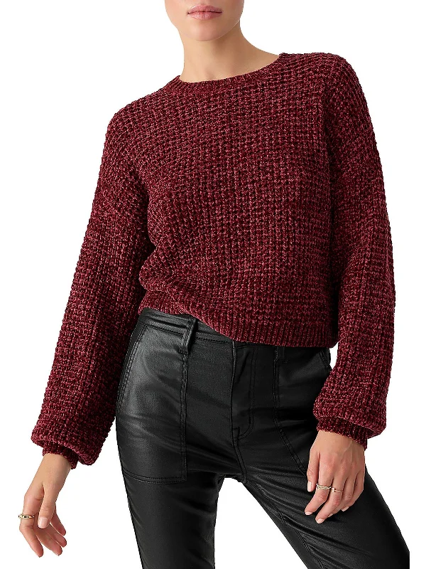 Womens Knit Long Sleeve Crewneck Sweater