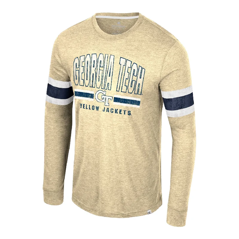 Georgia Tech Yellow Jackets You Must Live Long Sleeve Navy T-Shirt