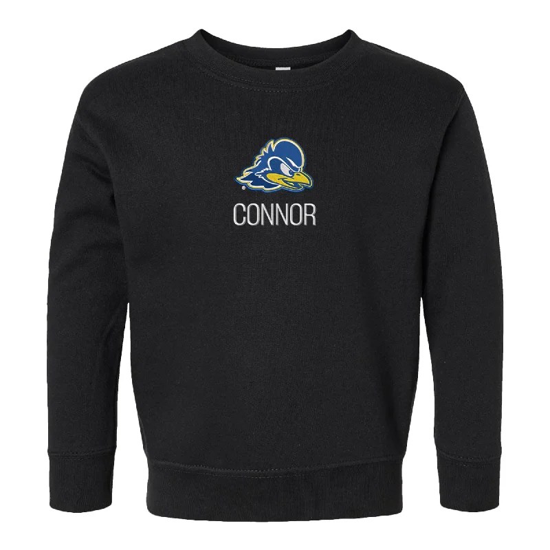 Personalized Delaware Fightin' Blue Hens Toddler Crewneck Sweatshirt