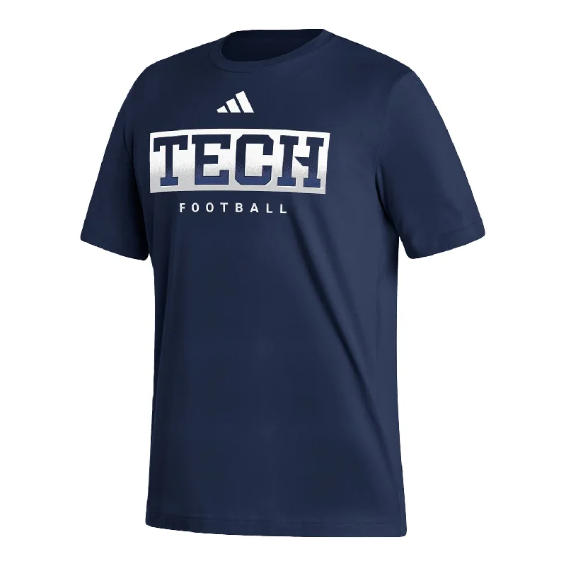 Georgia Tech Yellow Jackets Adidas Locker Room Football Navy T-Shirt