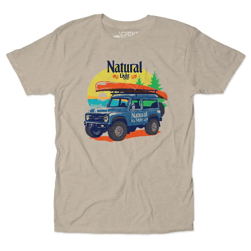 Natural Light Adventure Awaits Unisex Tee