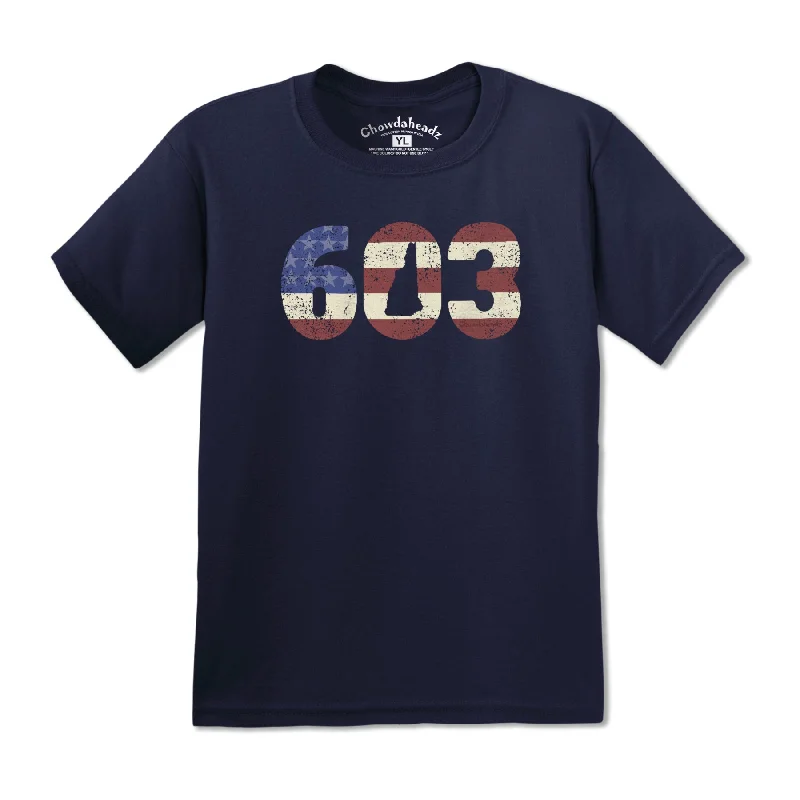 Patriotic 603 New Hampshire Youth T-Shirt