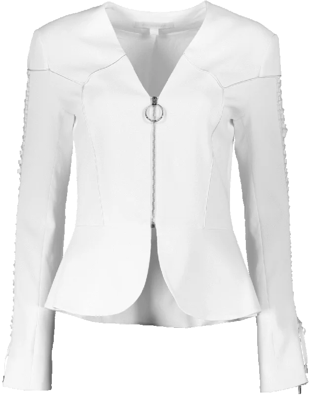 Laceup Crepe Peplum Blazer