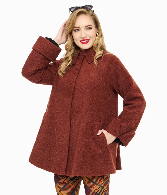 Voodoo Vixen 1960s Brown A-Line Coat