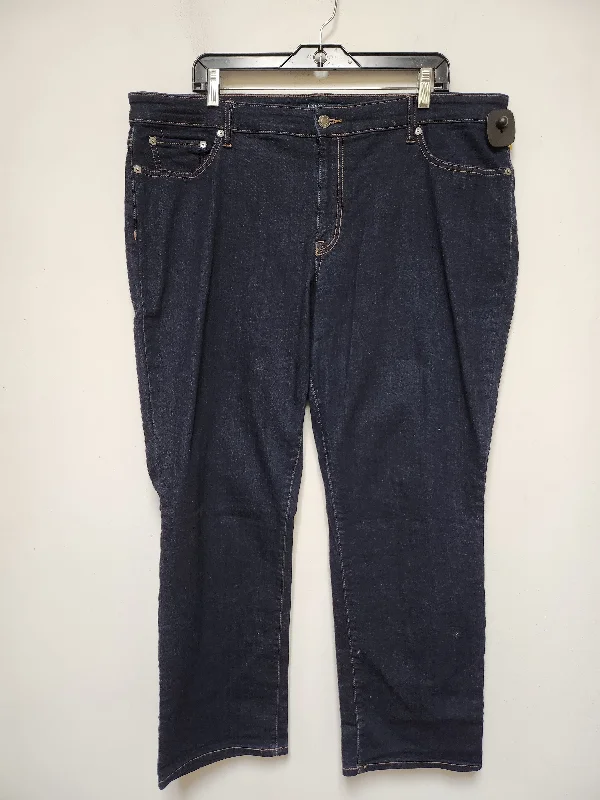 Jeans Boyfriend By Lauren By Ralph Lauren In Blue Denim, Size: 20