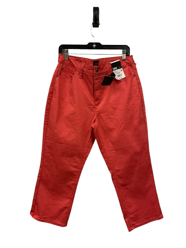 Jeans Cropped By Lee In Coral, Size: 14