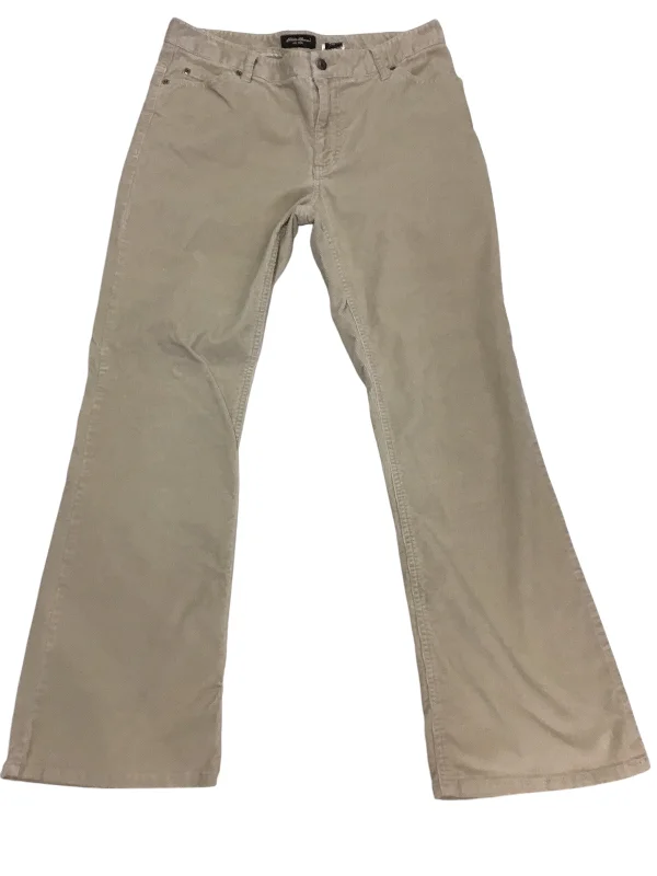 Jeans Flared By Eddie Bauer In Tan, Size: 12