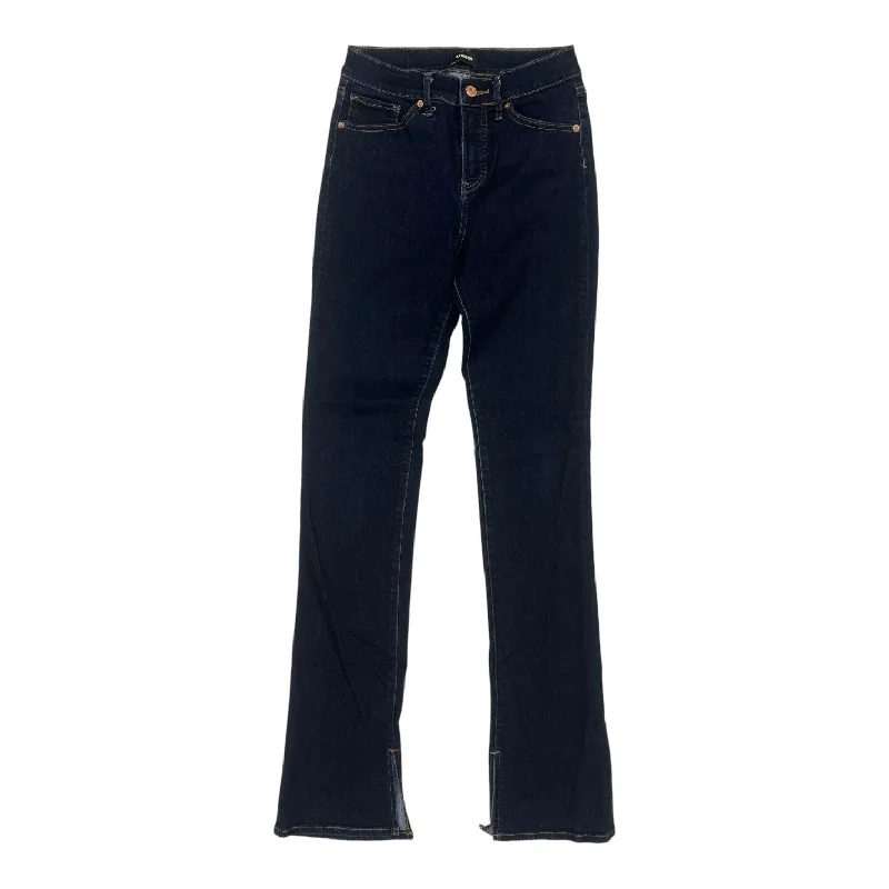 Jeans Flared By Express In Blue Denim, Size:2