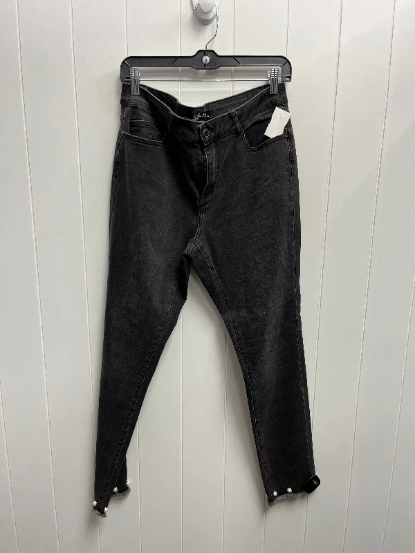 Jeans Skinny By Charlie B In Grey Denim, Size: 12