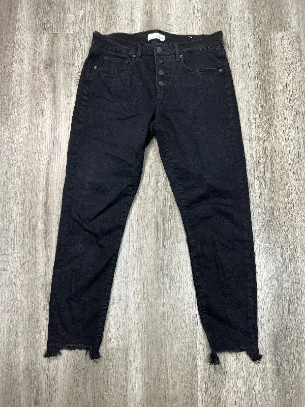 Jeans Skinny By Loft In Black Denim, Size: 6