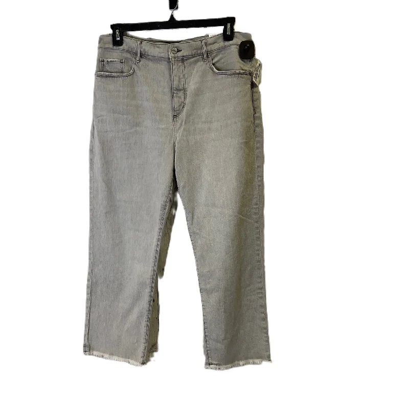 Jeans Straight By Loft In Grey Denim, Size: 10