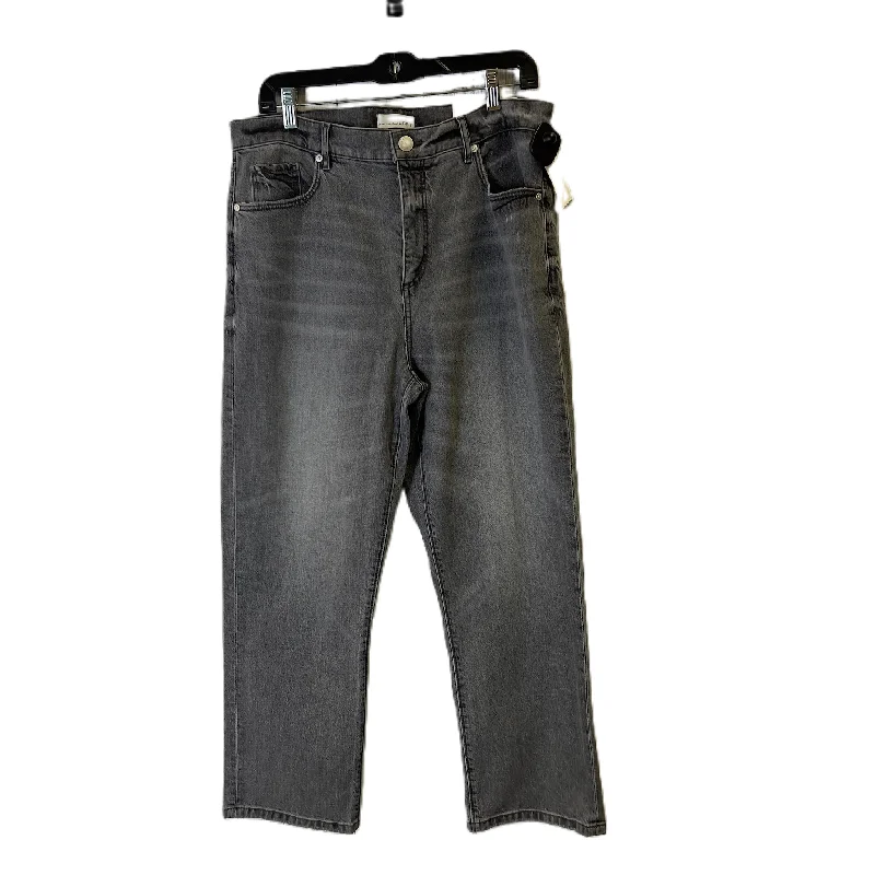 Jeans Straight By Loft In Grey Denim, Size: 12