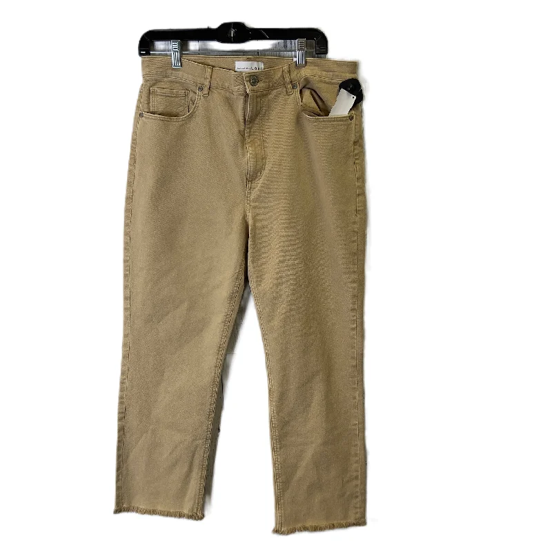 Jeans Straight By Loft In Tan Denim, Size: 12