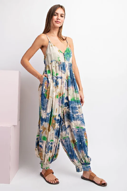 ee:some Tie Dye Sleeveless Jumpsuit