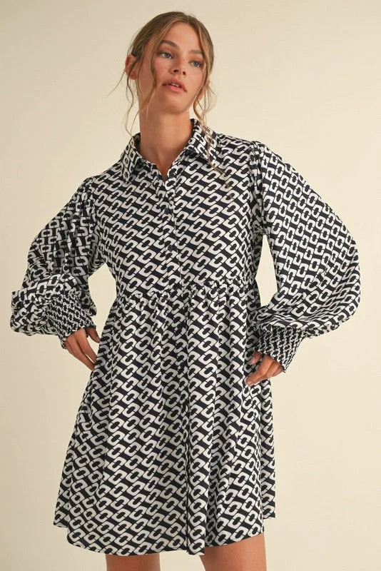 Geo Print Dress