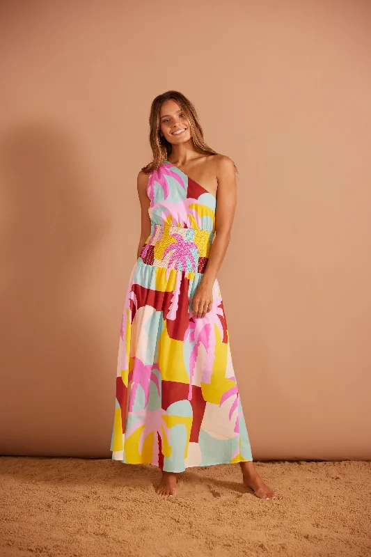 LUXE PALMERA MIDI DRESS