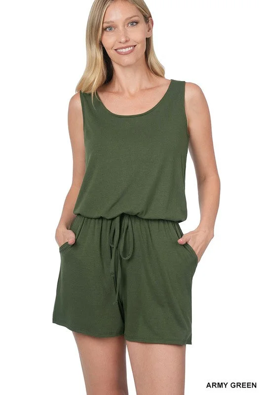 Tank Top Pocket Romper