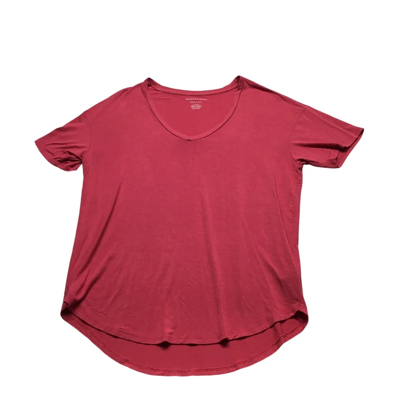 Top Short Sleeve Basic By American Eagle In Pink, Size: S