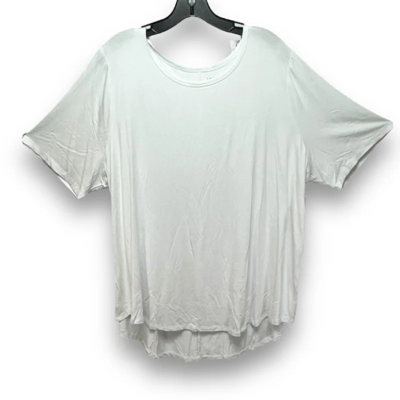 Top Short Sleeve Basic By Lane Bryant In White, Size: 22