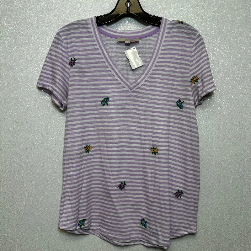 Top Short Sleeve Basic By Loft O In Striped, Size: Xs