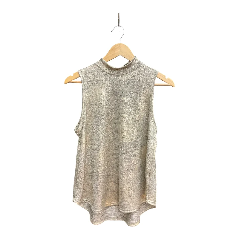 Top Short Sleeve By Anthropologie In Gold, Size: M