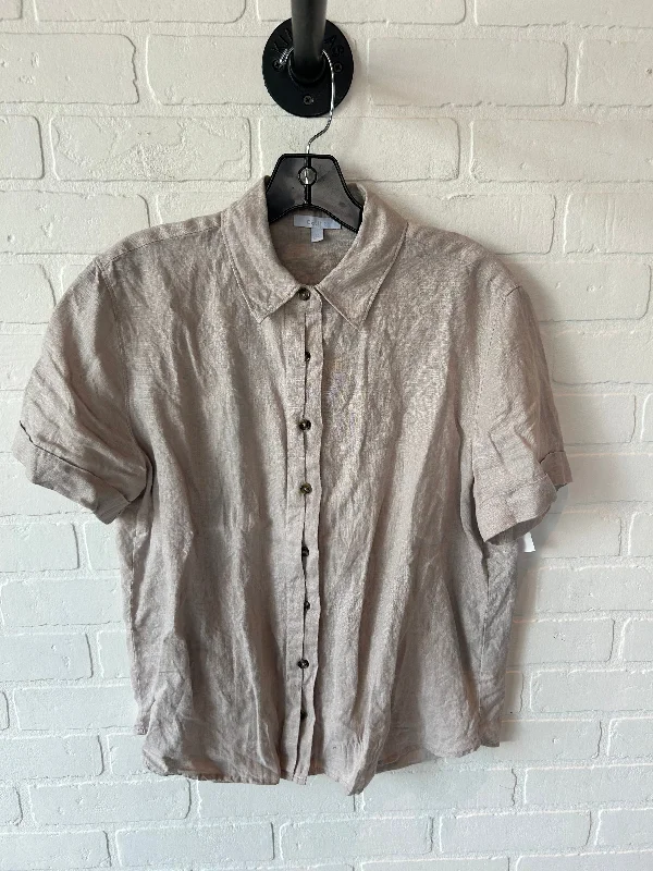 Top Short Sleeve By Cmc In Tan, Size: Xs