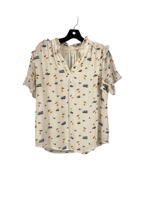 Top Short Sleeve By Ellison In Cream, Size: M