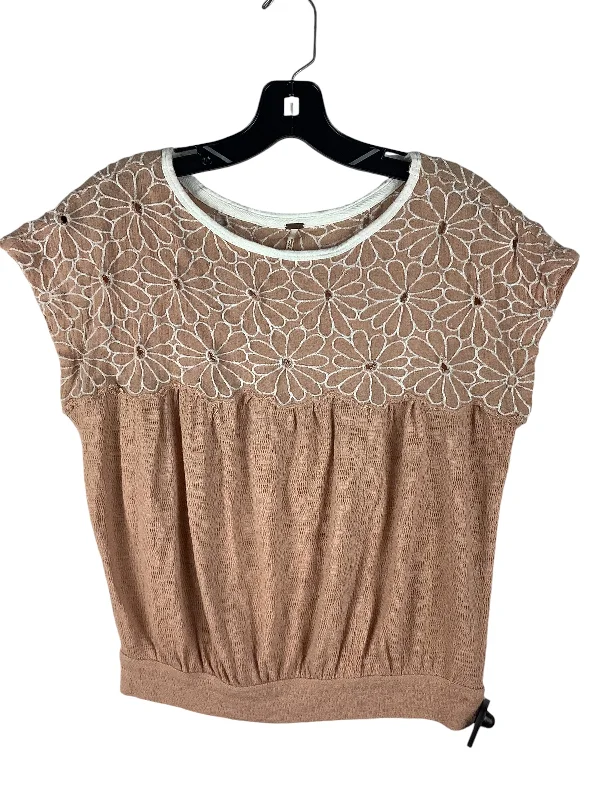 Top Short Sleeve By Free People In Pink, Size: Xs