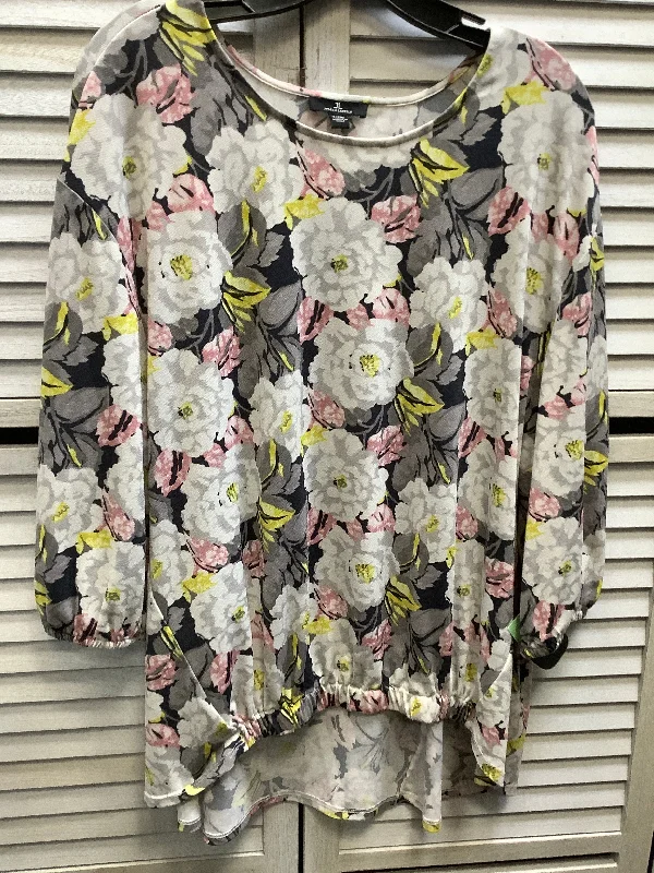 Top Short Sleeve By Jules & Leopold In Floral Print, Size: Xl