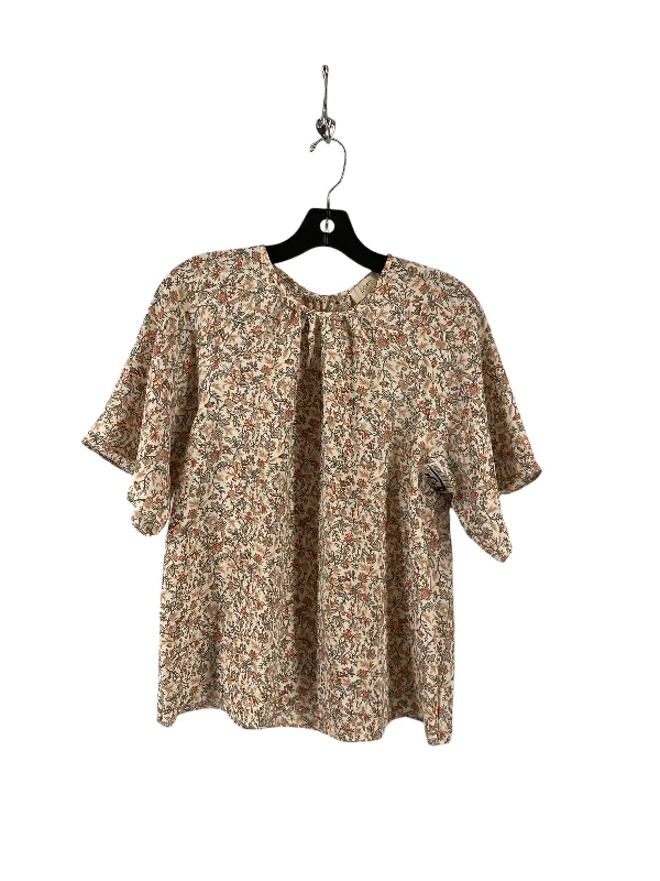 Top Short Sleeve By Loft In Floral Print, Size: S