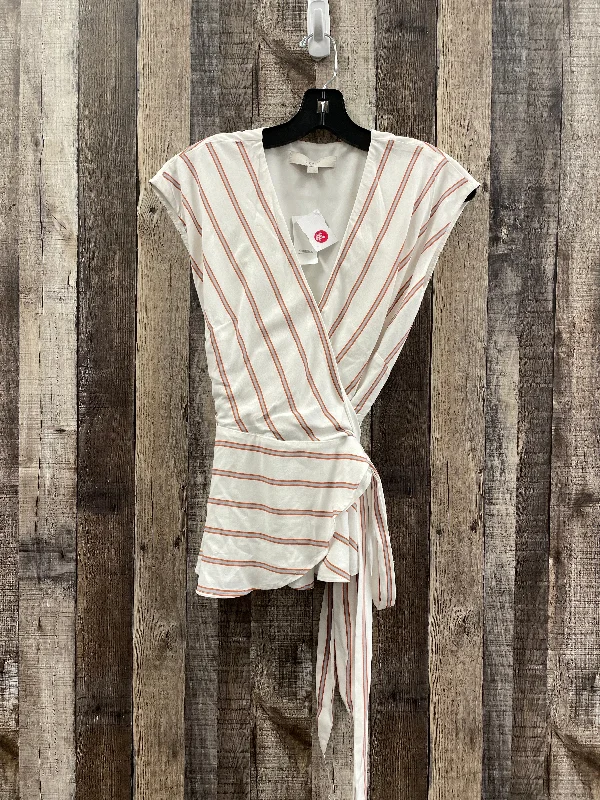 Top Short Sleeve By Loft In Striped Pattern, Size: Xs