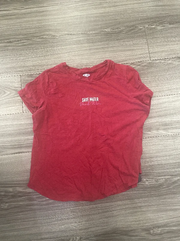 Top Short Sleeve By Old Navy In Red, Size: L