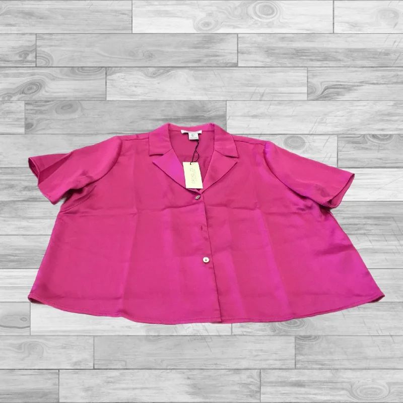 Top Short Sleeve By Rachel Zoe In Pink, Size: L