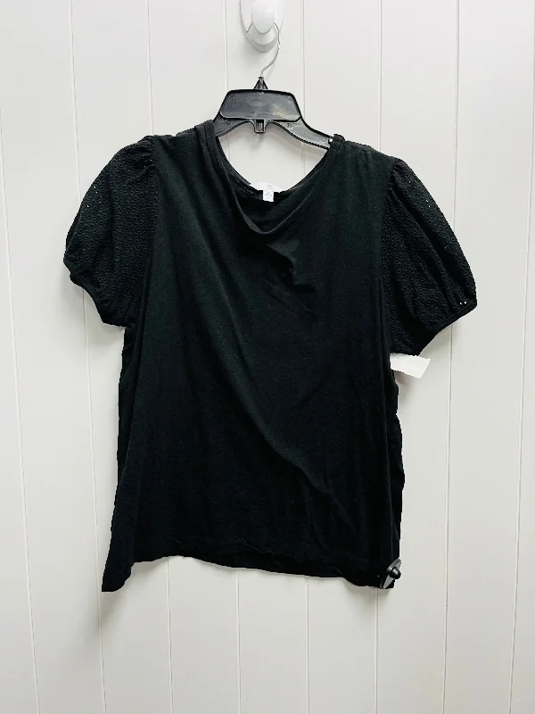 Top Short Sleeve By Time And Tru In Black, Size: Xl