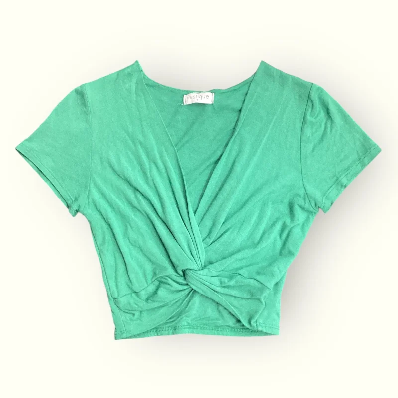 Top Short Sleeve By Vestique In Green, Size: S