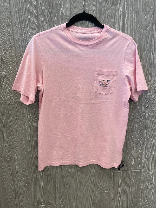 Top Short Sleeve By Vineyard Vines In Pink, Size: L