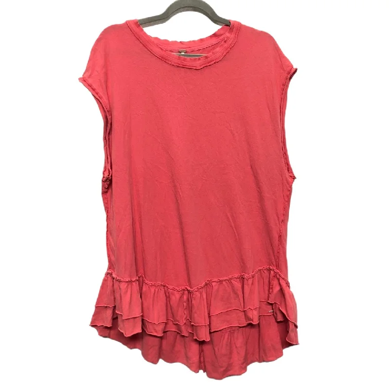 Tunic Short Sleeve By Free People In Coral, Size: S